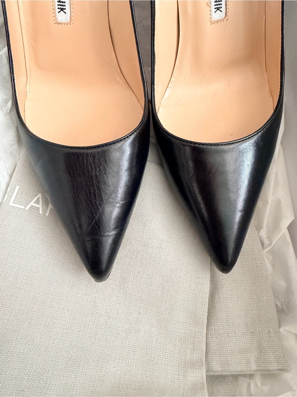 70 mm Black Manolo Blahnik Heels - Picture 2 of 8